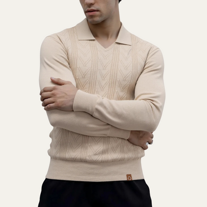 The Scarborough Men's Knit Casual Polo Sweater