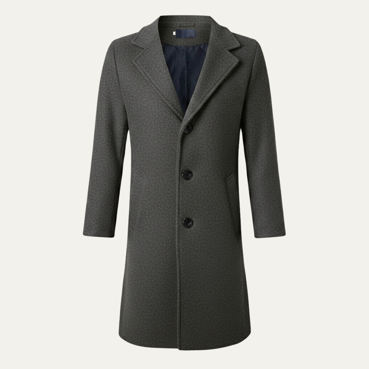 The Wilshire Men's Long Double Breasted Wool Blend Smart Overcoat
