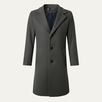 The Wilshire Men's Long Double Breasted Wool Blend Smart Overcoat