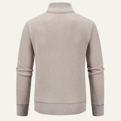 The Inverness Men’s Elegant Knit Zip Cardigan with Pockets