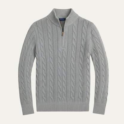 The Salina Men's Half Zip Mock Neck Knitted Sweater