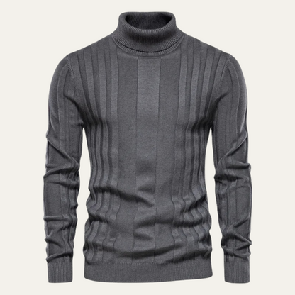 The Dumbarton Men’s Slim Fit Knit Turtleneck Sweater