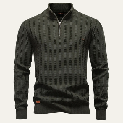 The Cotswold Men’s Half Zip Knit Winter Sweater