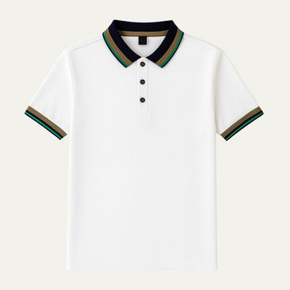 The Bellagio Striped Cotton Polo