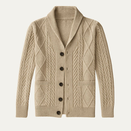 The Lanchester 100% Cashmere Cardigan for Men