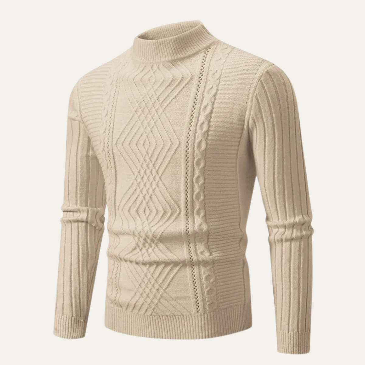 The Rosemont Men’s Mock Neck Slim Fit Knitted Sweater
