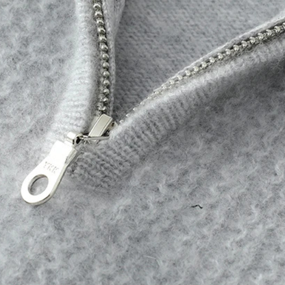 The Valladolid Men’s Winter Cashmere Quarter Zip High Collar Knit Sweater