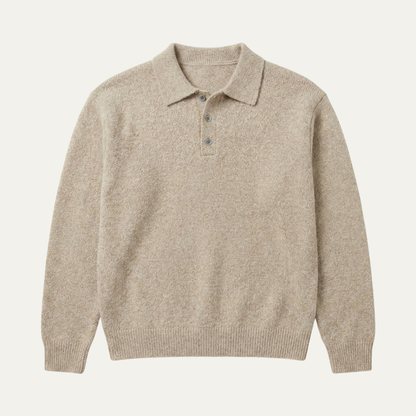 The Cedarfield Men's Trendy Soft Knit Polo Cashmere Sweater