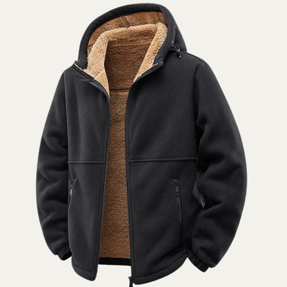 The Posillipo Men's Thick Winter Soft Shell Fleece Lined Hooded Jacket