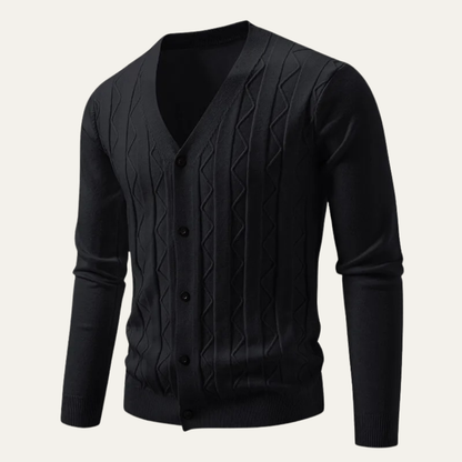 The Siracusa Men's Slim Fit Knit Cardigan