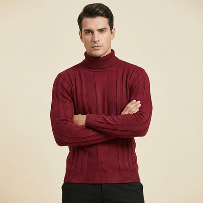 The Dumbarton Men’s Slim Fit Knit Turtleneck Sweater