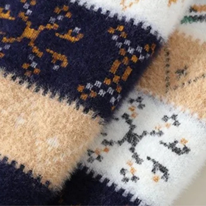 The Preston Men’s Fleece Crewneck Knit Sweater with Nordic Pattern