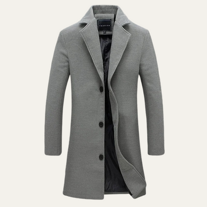 The Wolverhampton Men’s Smart Casual Long Wool Coat