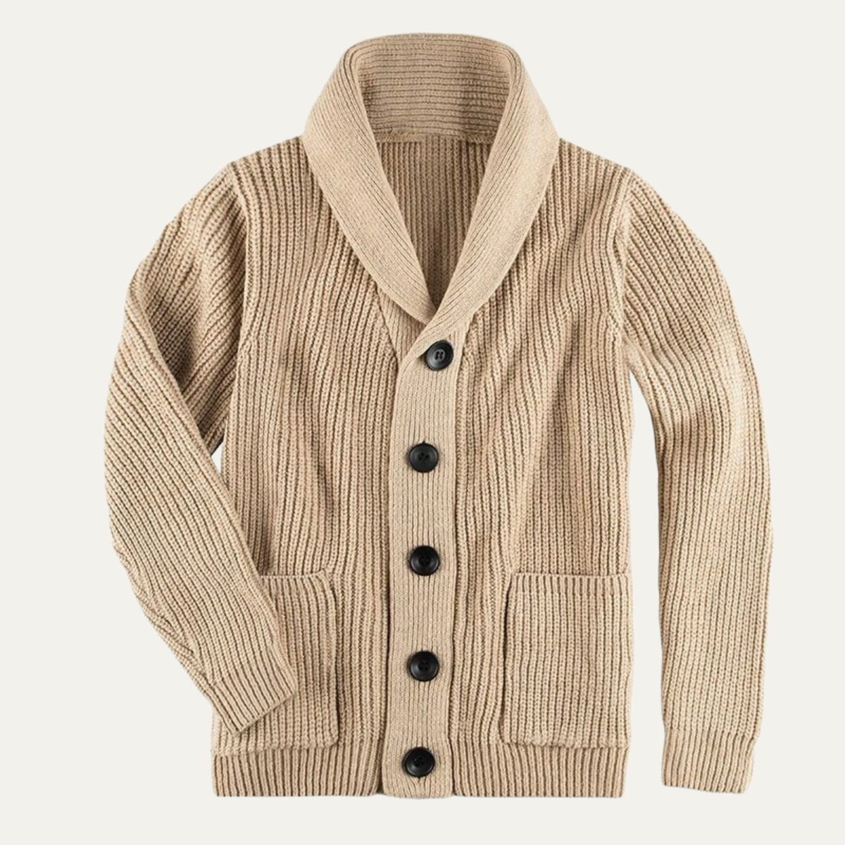 The Cannero Men’s Shawl Collar Button Up Wool Knit Cardigan