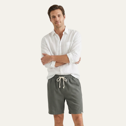The Rowley Linen Shorts – Drawstring Shorts for Men