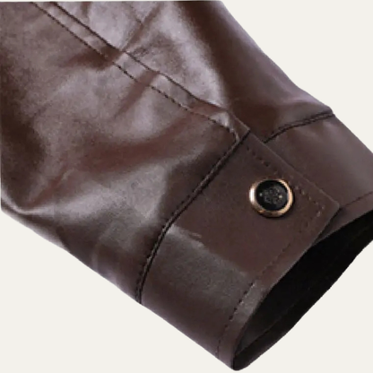 The Rosehill Men’s Classic Soft Fleece Lined Zip Up Coat Leather Jacket