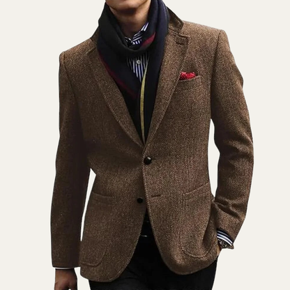 The Montesacro Men’s Tweed Herringbone Wool Blazer Suit