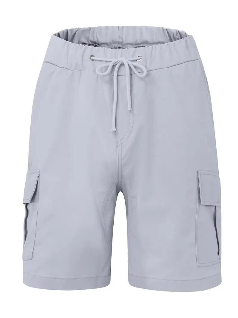 Men's Cargo Shorts with Drawstring and Ample Pockets for Outdoor Adventures
