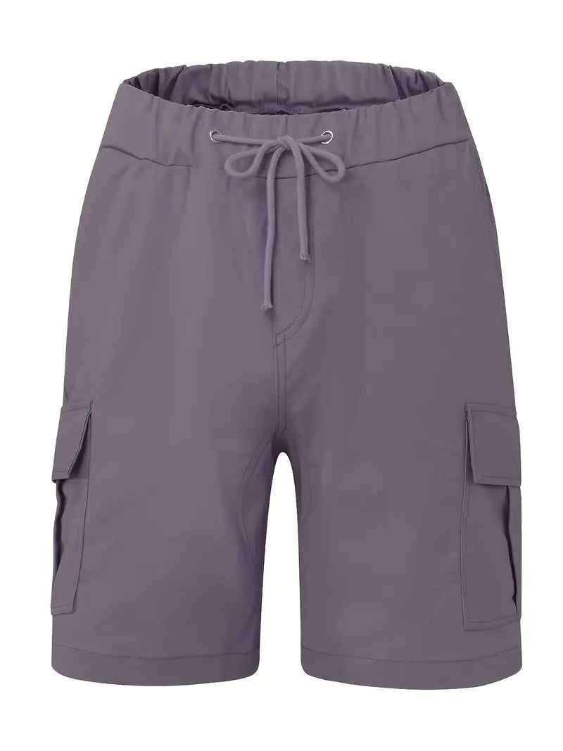 Men's Cargo Shorts with Drawstring and Ample Pockets for Outdoor Adventures