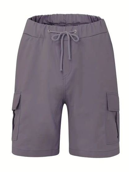 Men's Cargo Shorts with Drawstring and Ample Pockets for Outdoor Adventures