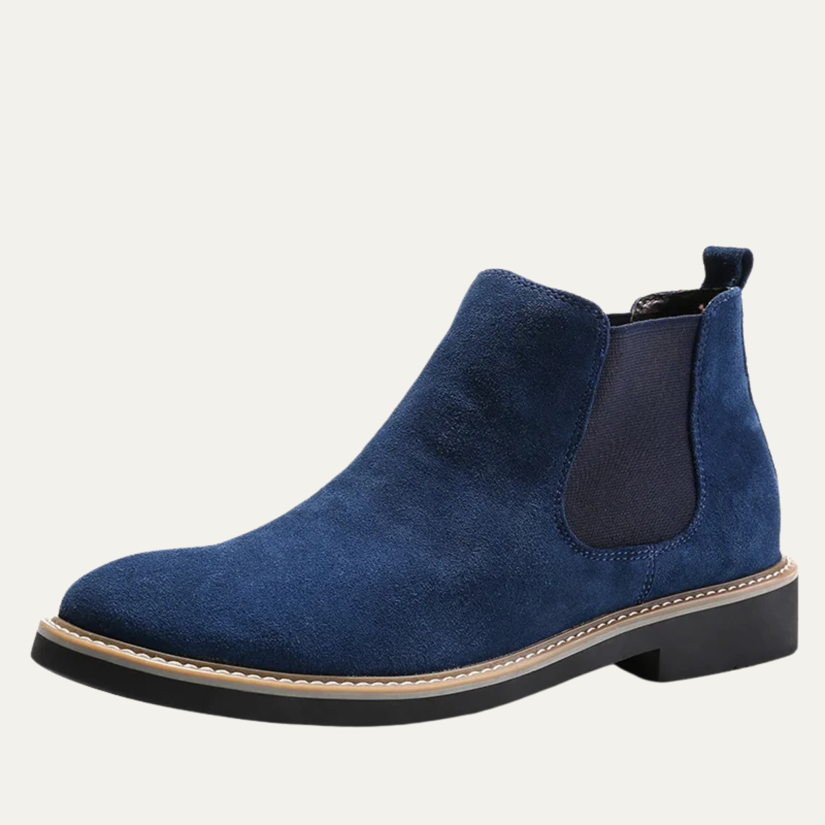 The Amarone Men’s Classic Slip On Suede Chelsea Biker Boots