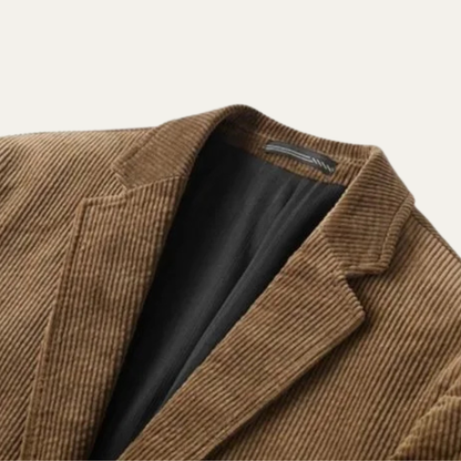 The Livorno Men’s Vintage Casual Slim Fit Corduroy Blazer Jacket