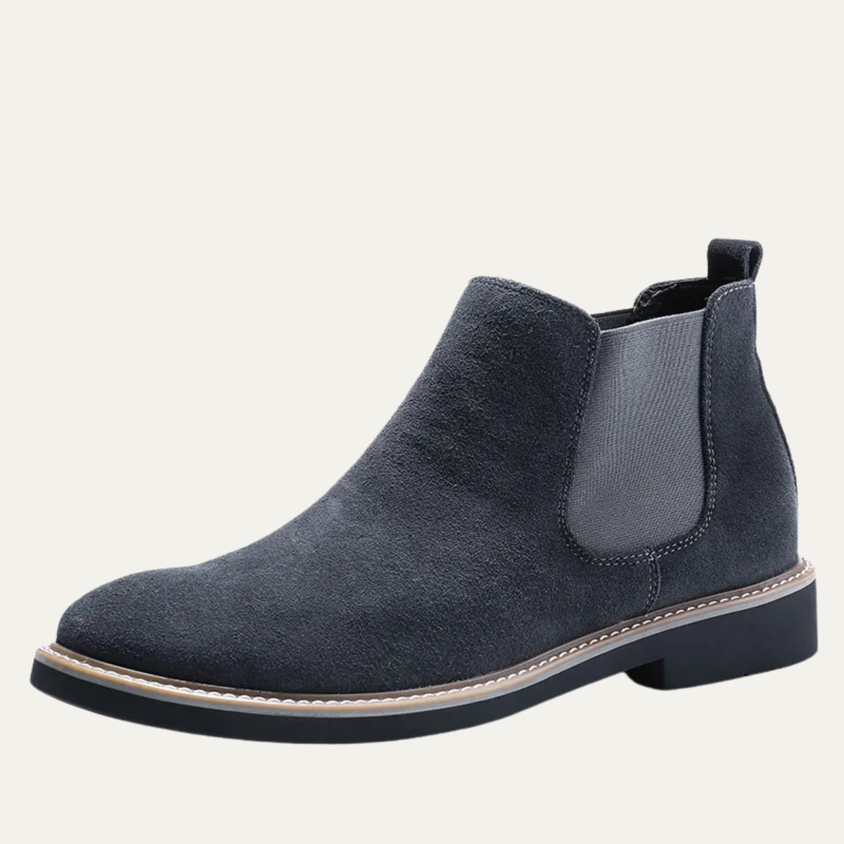 The Prosecco Men’s Trendy Slip On Suede Chelsea Biker Boots
