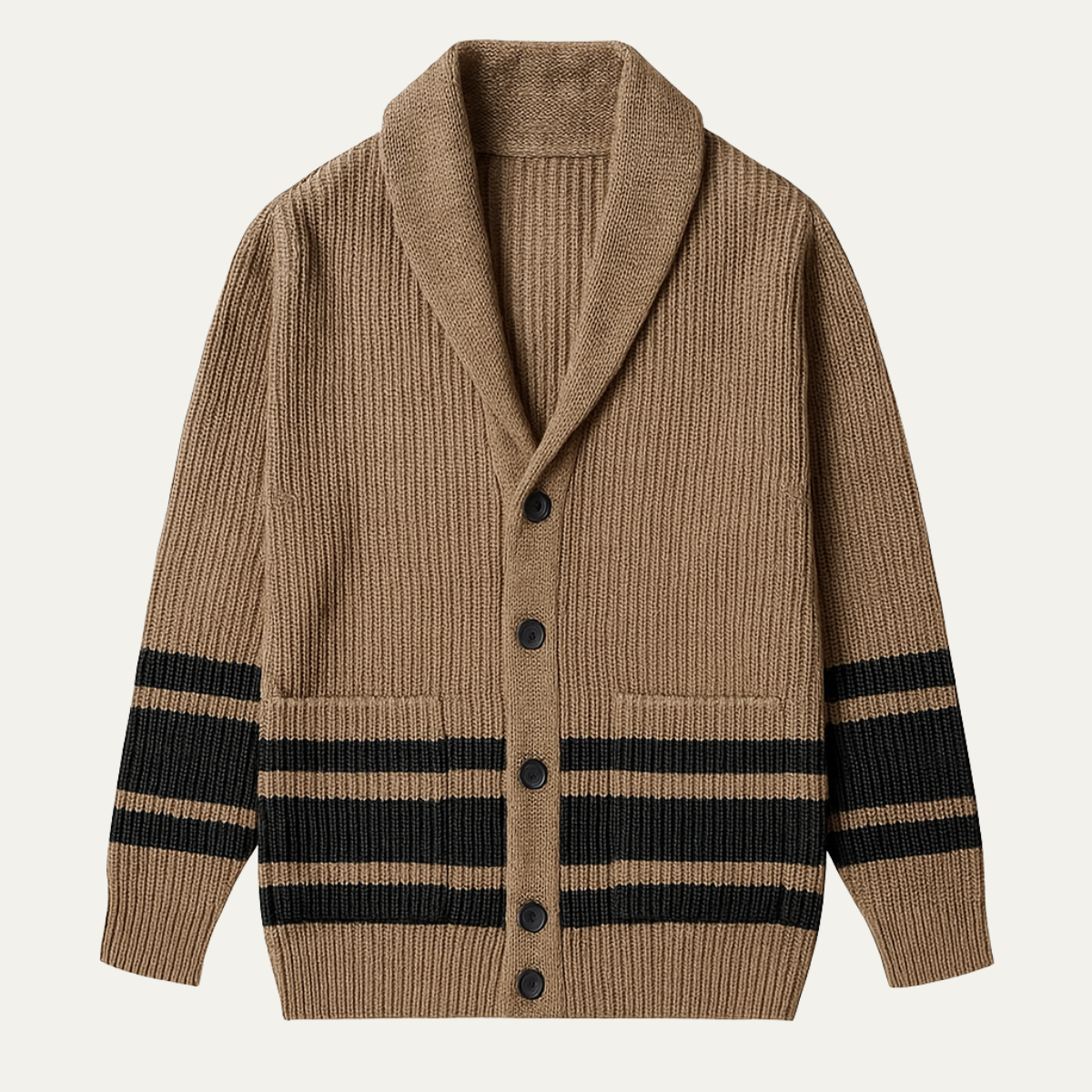 The San Marino Men’s Knitted Thick Warm Lapel Cardigan