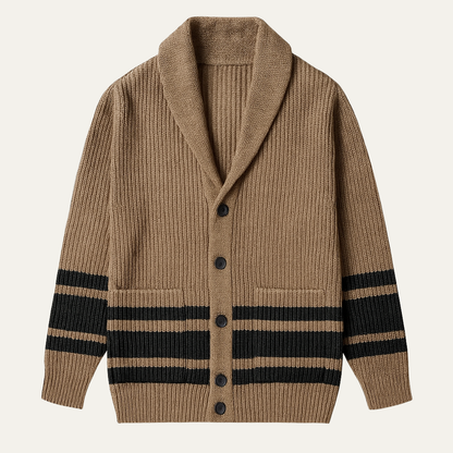 The San Marino Men’s Knitted Thick Warm Lapel Cardigan