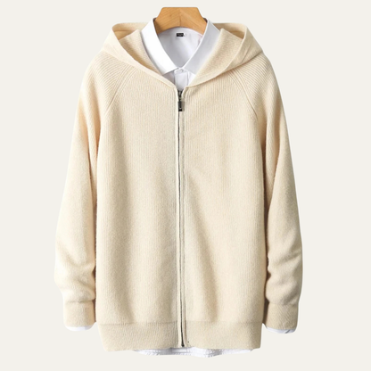 The Riva Garda Men’s Soft Luxury Merino Wool Zipped Sweater