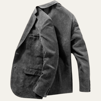 The Pizzo Men’s Single Breasted Corduroy Blazer Suit with Notched Lapel