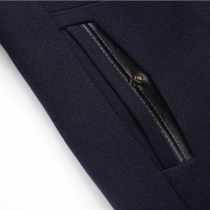 The Brookstone Men’s Elegant Classic Wool Winter Coat with Quilted Lining