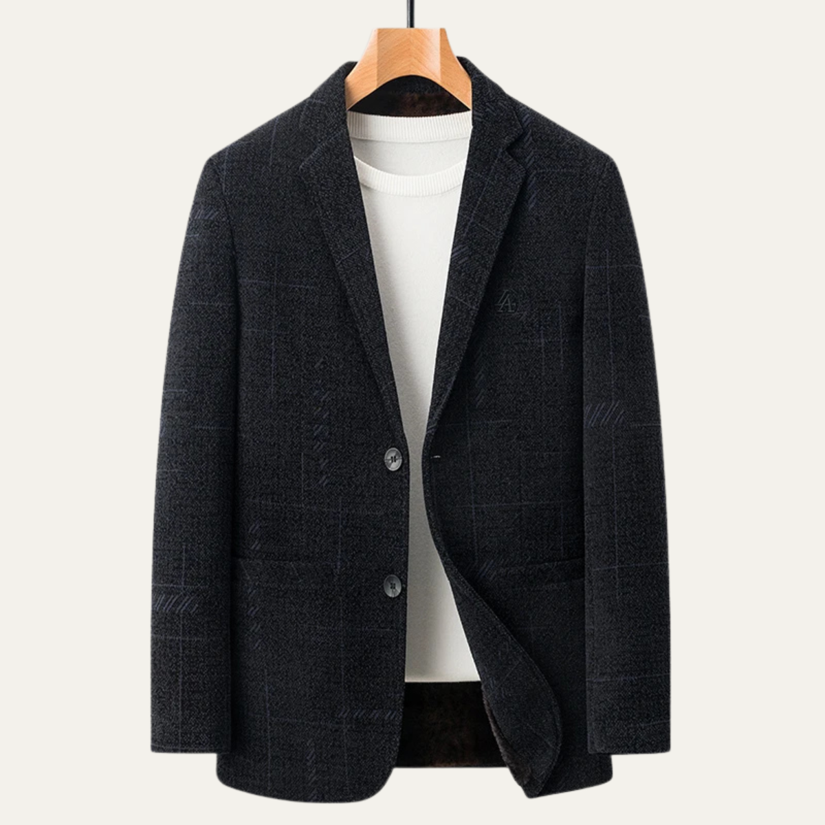 The Riccione Men’s Smart Business Blazer with Warm Fur Lining