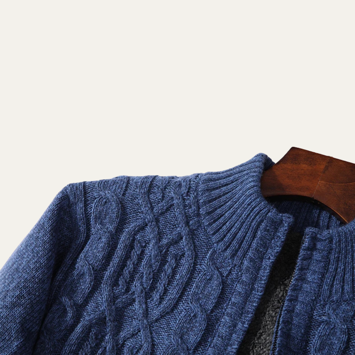The Bellwood Men’s Wool Fleece Winter Zip Cardigan