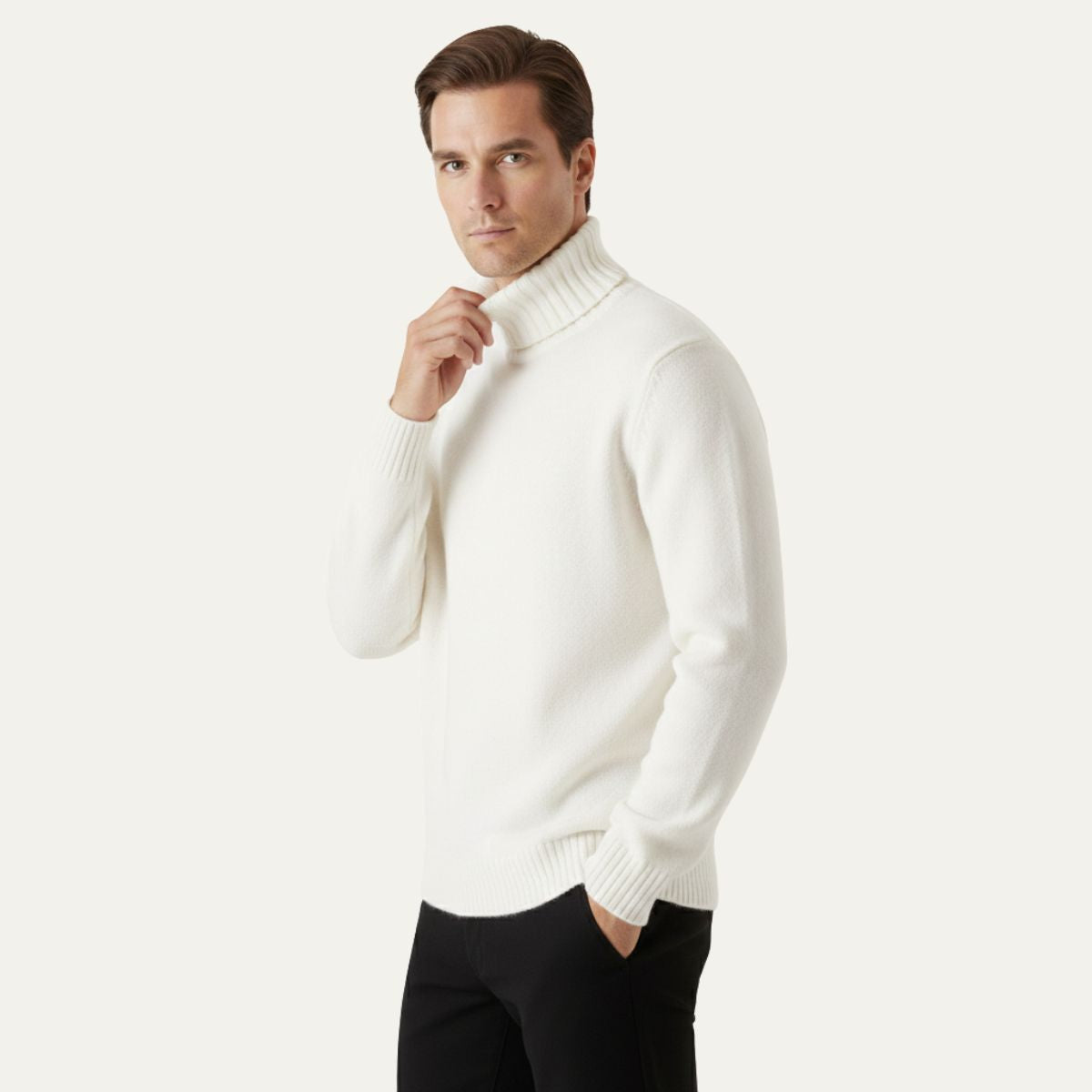 The Aosta Men’s Soft Knit Warm Turtleneck Sweater