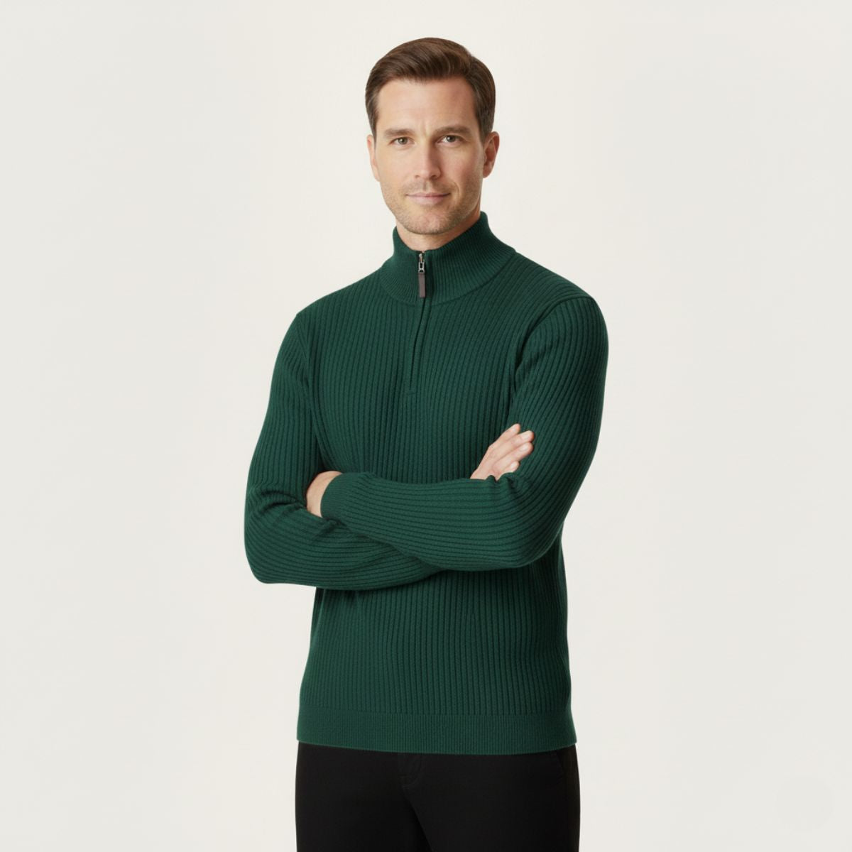 The Oslo Quarter Zip Sweater for Men - Old Money