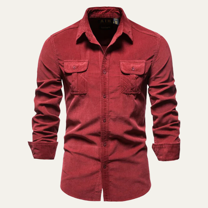The Lecce Men’s Casual Button Up Corduroy Shirt