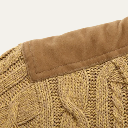 The Maplewood Men’s Winter Fleece Lined Wool Cardigan