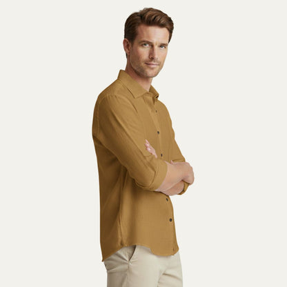 The Zurich Vintage Long Sleeve Linen Shirt for Men