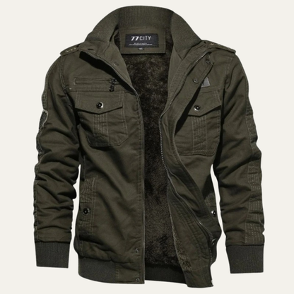 The Foxgate Men’s Thick Plush Lined Windproof Bomber Jacket