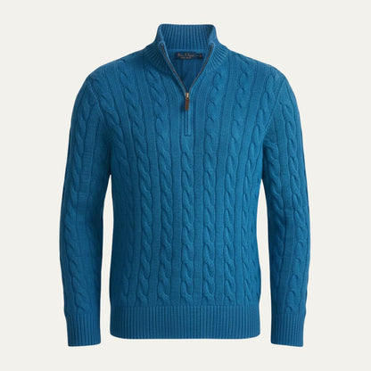 The Salina Men's Half Zip Mock Neck Knitted Sweater