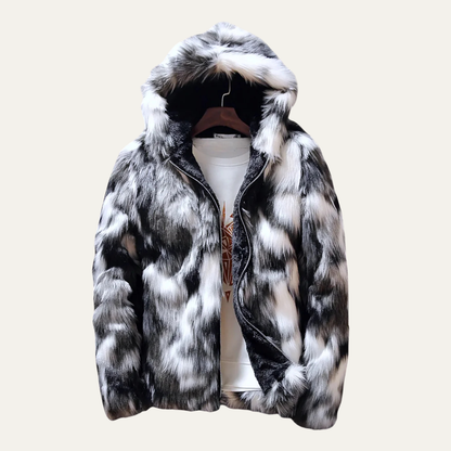 The Garda Porto Men’s Elegant Soft Fur Hooded Winter Jacket