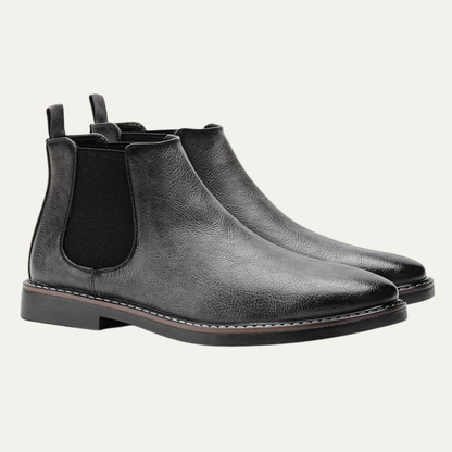 The Mantova Men’s Classic Retro Slip On Ankle Leather Chelsea Boots