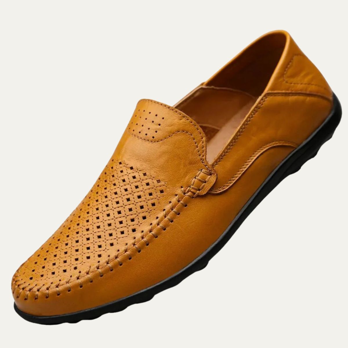 The Palermo Leather Loafers - Breathable Summer Slip On Shoes