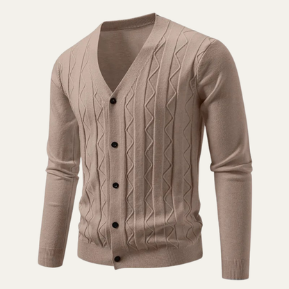 The Siracusa Men's Slim Fit Knit Cardigan
