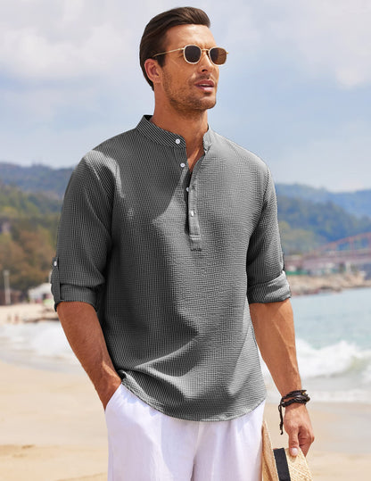 Classic Linen Henley Shirt for Every Occasion