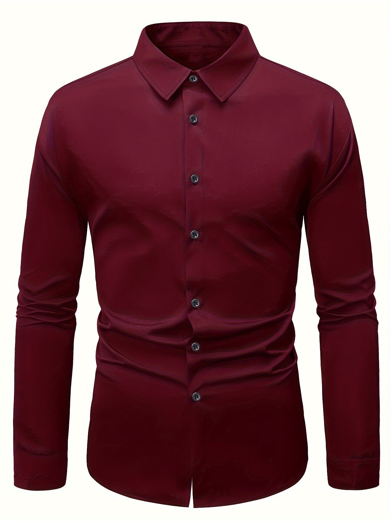Chic Notched Collar Solid Color Shirt for Any Occasion