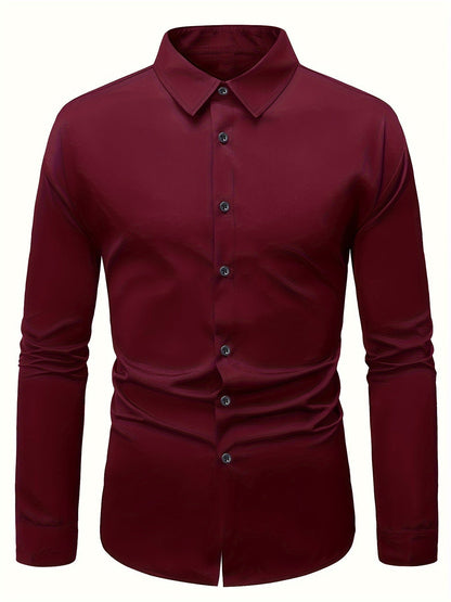 Chic Notched Collar Solid Color Shirt for Any Occasion
