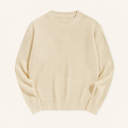 The Mayfair Men's Knit Sweater - Casual Textured Crew Neck