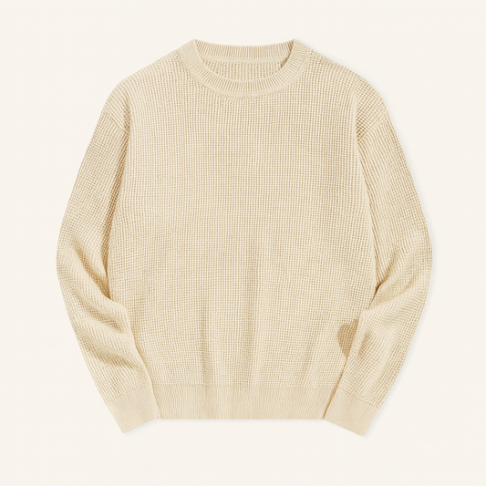 The Mayfair Men's Knit Sweater - Casual Textured Crew Neck